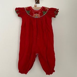 Vintage embroidered Christmas jumpsuit